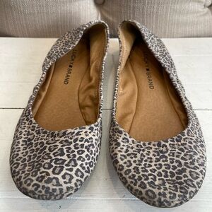LUCKY Brand Cheetah Leopard Flats Women Size 8